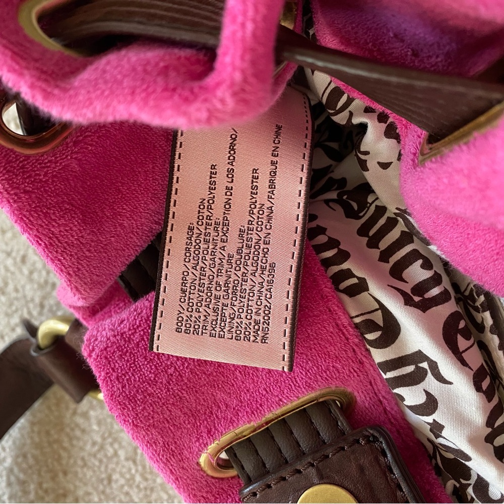 Vintage Juicy Couture Pink Velour Bag - Picture 13 of 16